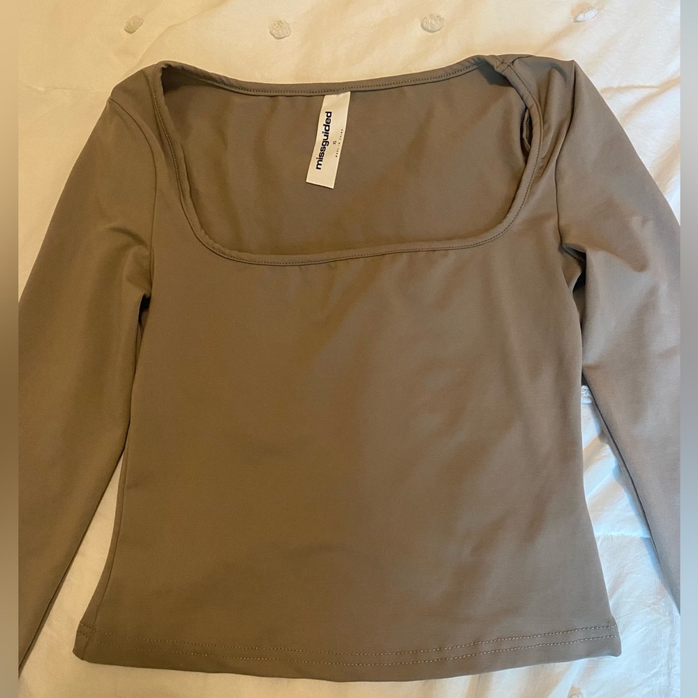 Women's Beige Long Sleeve Blouse